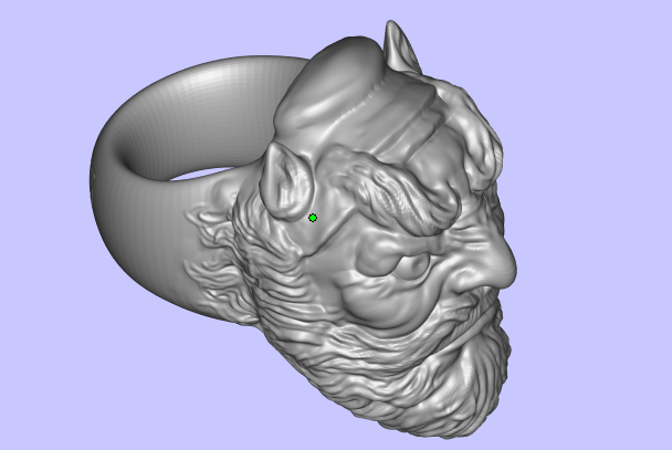 鐘馗戒指模型文件stl